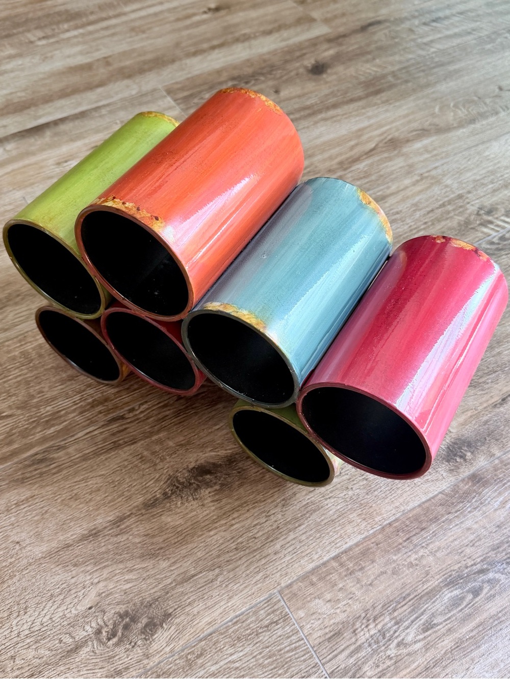 Multi-Color Metal Decorative Wine Rack Holder - Home Accents